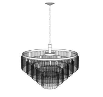现代水晶吊灯su模型
