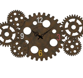 工业风齿轮挂钟su模型