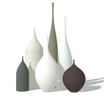 现代陶瓷花瓶su模型