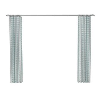 现代布艺窗帘su模型