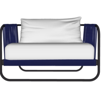 现代布艺休闲沙发su模型