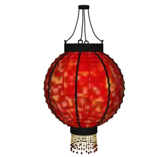 中式灯笼su模型