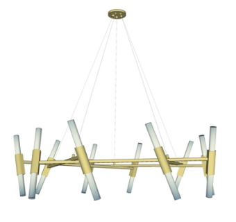 现代金属吊灯su模型