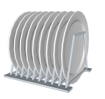 现代瓷盘su模型