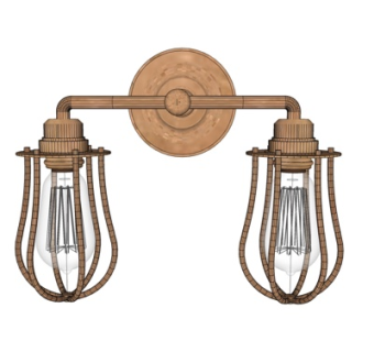 现代金属壁灯su模型