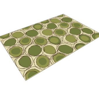 现代布艺地毯su模型