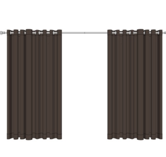 现代布艺窗帘su模型