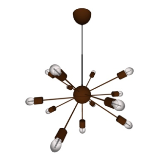 现代金属吊灯su模型