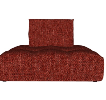 现代布艺休闲沙发su模型