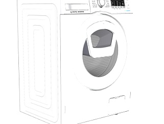 现代滚筒式洗衣机su模型