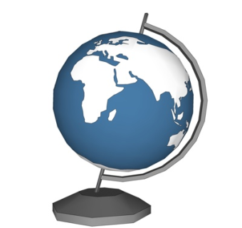 现代地球仪摆件su模型