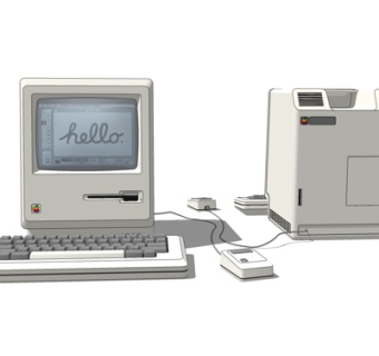 现代台式电脑su模型