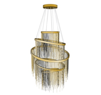 现代水晶吊灯su模型