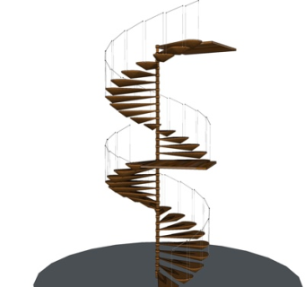 现代旋转楼梯su模型