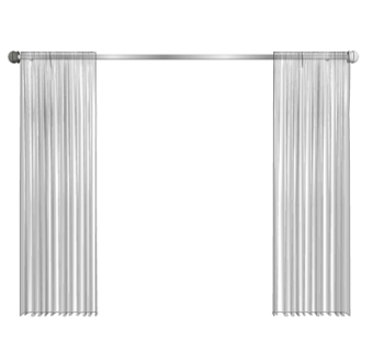 现代布艺窗帘su模型