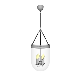 现代烛台吊灯su模型