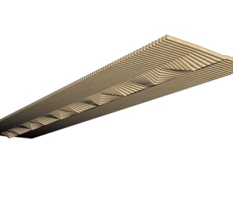 现代实木吊顶su模型