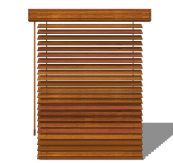 现代百叶窗窗帘su模型