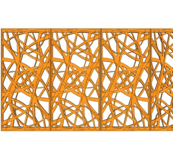 现代镂空屏风隔断su模型