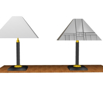 现代金属台灯su模型