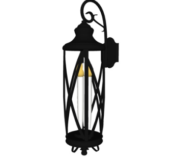 工业风金属壁灯su模型