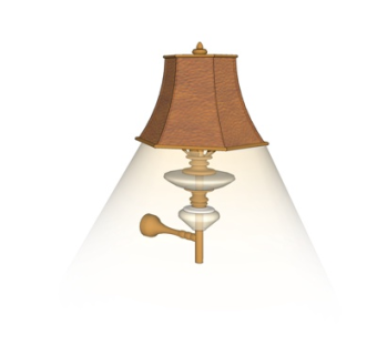 现代金属壁灯su模型