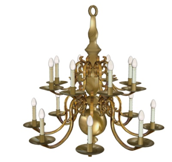 欧式金属吊灯su模型