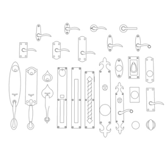 现代门把手组合su模型