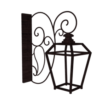 工业风金属壁灯su模型