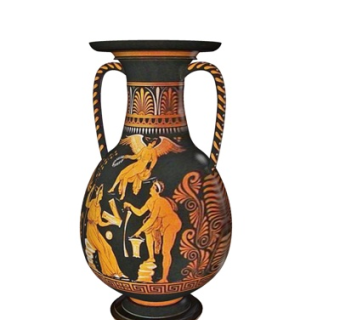 欧式彩绘陶瓷花瓶su模型