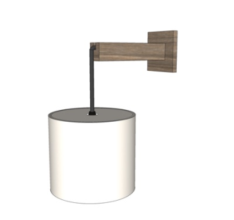 现代金属壁灯su模型