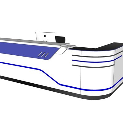 现代办公接待台su模型