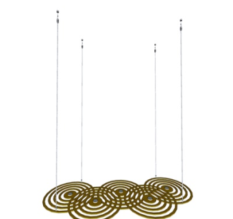 现代金属吊灯su模型