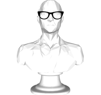 现代人物雕塑摆件su模型