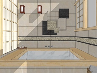 <em>新中式浴室</em>su模型
