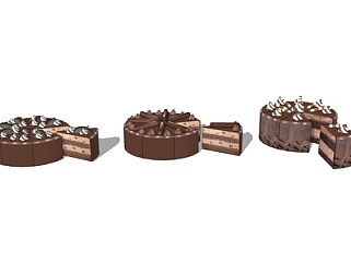 现代巧克力<em>蛋糕</em>su模型