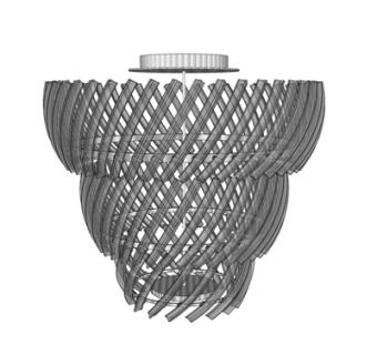 现代金属吊灯su模型
