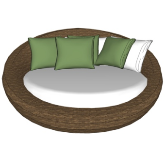 现代休闲沙发su模型