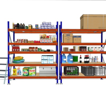 现代超市货架su模型