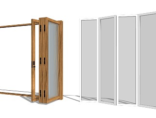 现代风格折叠门 日式风格 推拉门 单向推拉折叠门