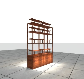 木架展示架sketchup模型下载