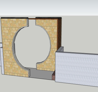 现代公园门sketchup模型下载