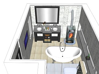 全套浴室家装sketchup模型下载