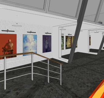 现代画室展厅