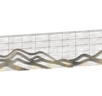 新中式景墙sketchup模型下载