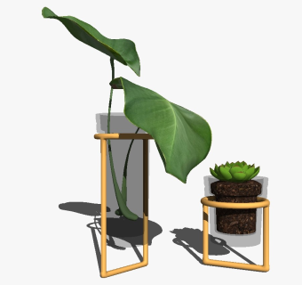 精品装饰花艺花瓶 绿植盆栽su模型
