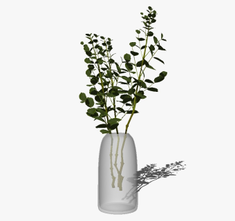 精品装饰花艺花瓶 绿植盆栽su模型