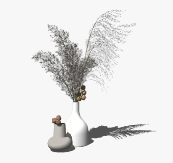 精品装饰花艺花瓶 绿植盆栽su模型