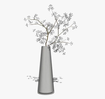 精品装饰花艺花瓶 绿植盆栽su模型