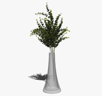 精品装饰花艺花瓶 绿植盆栽su模型
